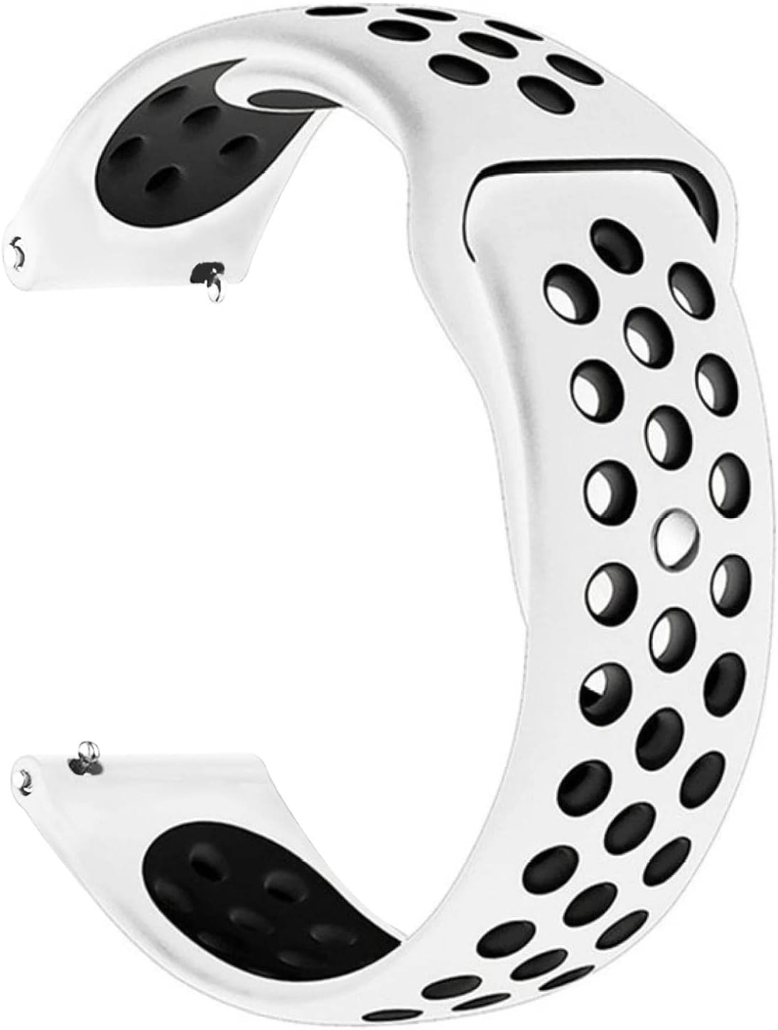 Galaxy 3 45mm için Gently Band Kordon Beyaz Siyah