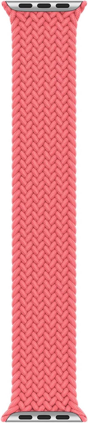 Series 4 44mm için Kordon, (Medium Size, 147mm) Knitted Fabric Loop Pembe