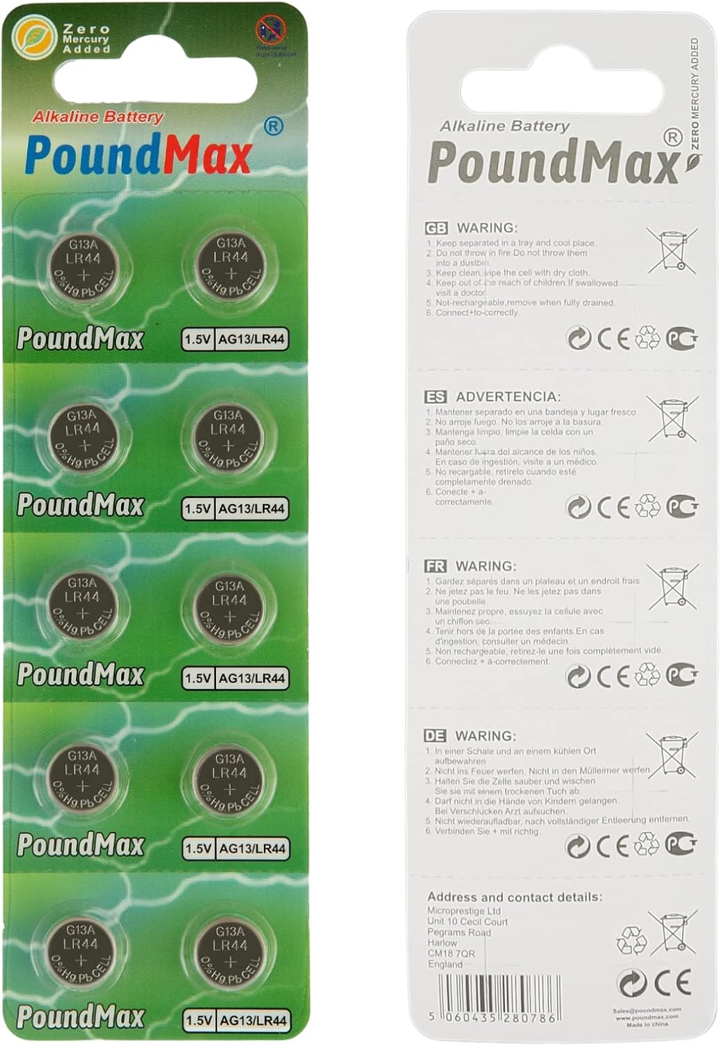 10 Adet LR44 AG13 A76, G13, L1154, SR44, G13A 1,5 V Alkalin Düğme Pil Paketi Cıva içermeyen, sızdırmaz, uzun raf ömrü, oyuncaklar, ölçüm cihazları ve hesap makineleri için ile uyumludur
