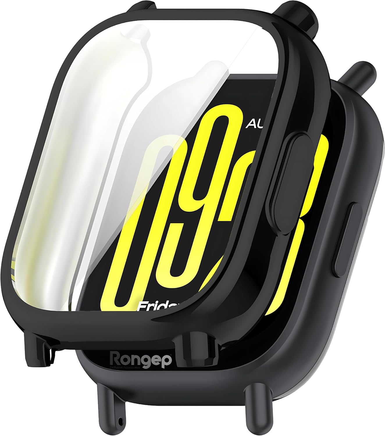 5 için 360° Kasa Koruyucu Kılıf Yumuşak TPU Ekran Koruyuculu Dokunmatiği Etkilemeyen Saatin Çevresini Tam Kavrayan Darbelere Karşı Silikon Koruyucu (Siyah)