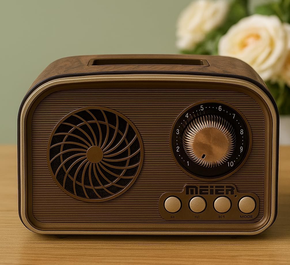 Mini Boy Retro Bluetooth Radyo Hoparlör – CZ1010BT | Klasik Tasarım, Kablosuz Bağlantı, Güçlü Ses, Uzun Pil Ömrü, Taşınabilir Hoparlör CZ1010BT 135 x 95 x 75 mm (CZ1010BT - Kahverengi)