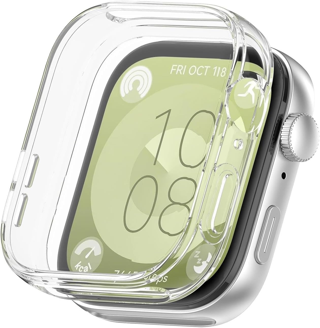 Fit 3 için Kılıf 360 Full Round Soft Silicone Şeffaf [ Fit 3 ile Uyumlu Kılıf - Şeffaf]