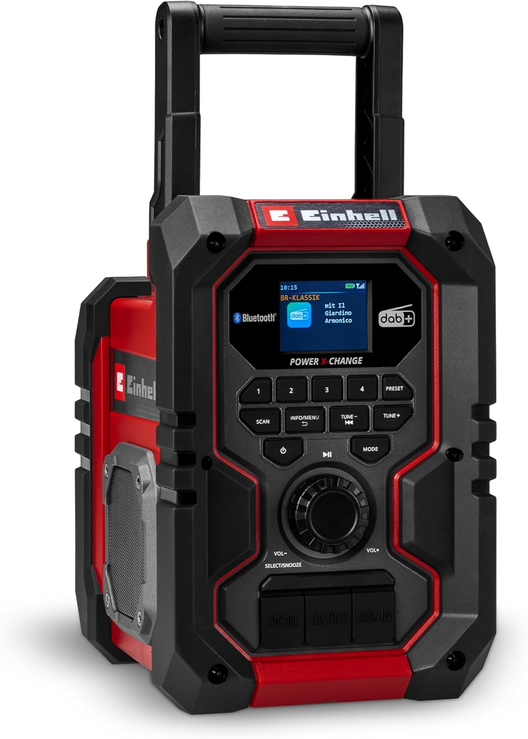 Akülü Radyo TE-CR 18 Li DAB+/FM/BT - Solo Power X- (18 V, DAB+, FM, Bluetooth, AUX, USB, otomatik istasyon arama, TFT renkli ekran, IP65)