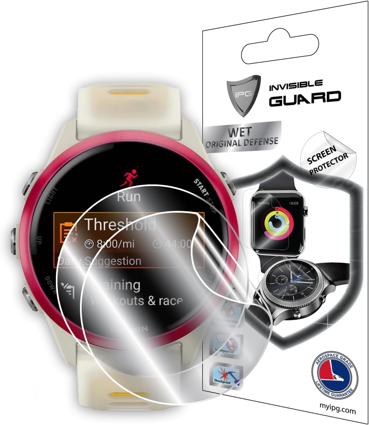 Forerunner 570-42mm S Running Smartwatch ile uyumlu IPG HydroGel Ekran Koruyucu (2 Adet)