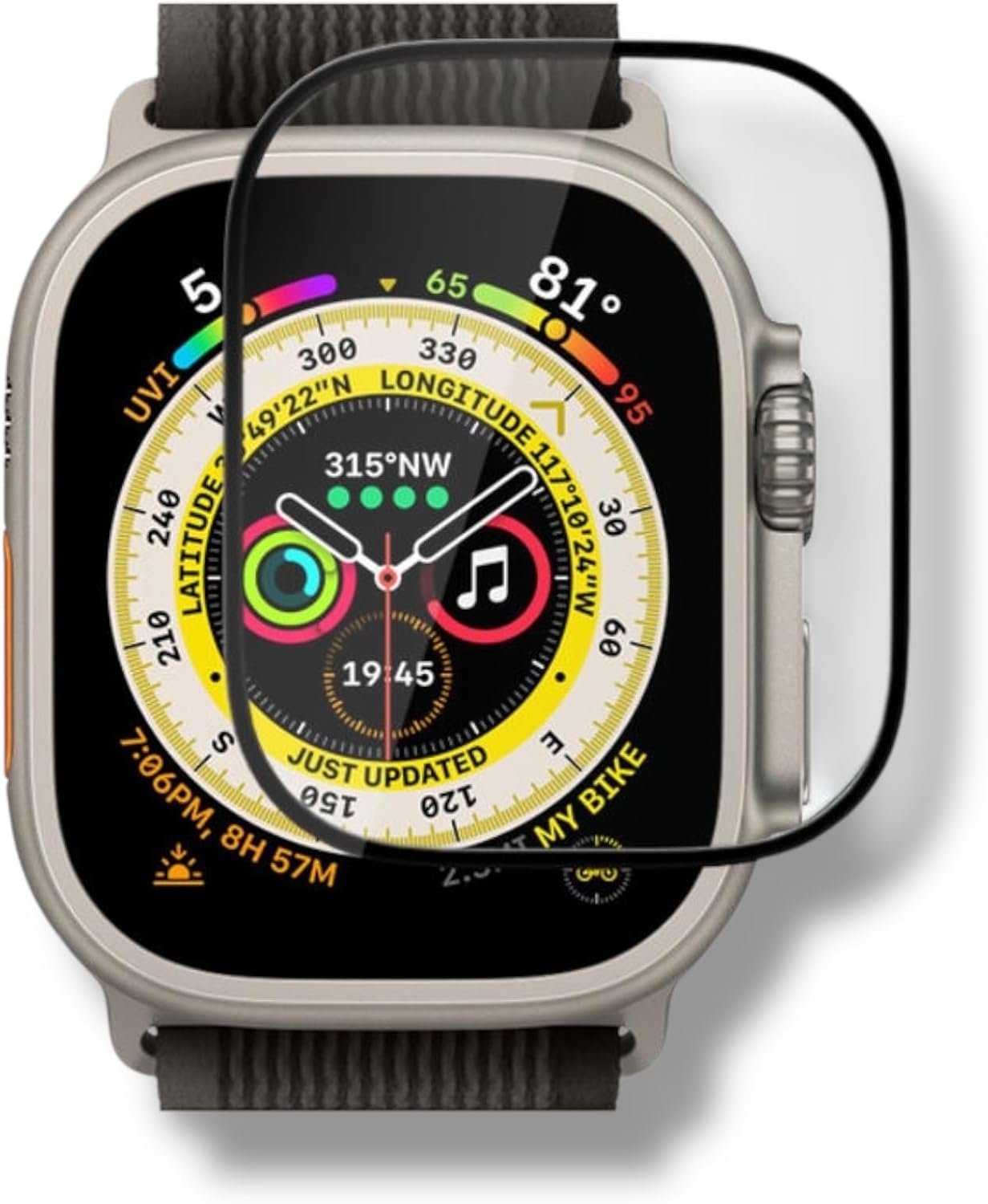 Ultra ile Uyumlu 49mm için Kırılmaz Ekran Koruyucu Darbelere ve Çizilmelere Karşı Dayanıklı Ultra Güçlü Koruma- Muadil 49mm ultra cihazla ile uyumludur.