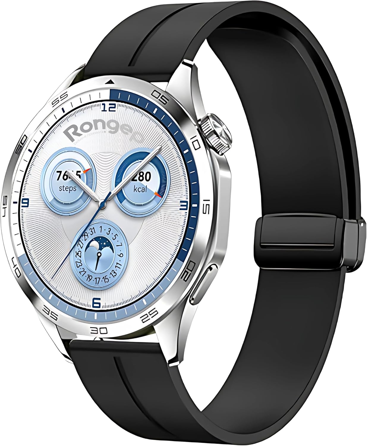 Ayarlanabilen Manyetik Tokalı 22mm Kordon ile Uyumlu GT5/GT5 Pro/GT4/ 4 Pro/GT3/GT3 Pro/GT2/GT2 Pro 46mm İçin Esnek ve Dayanıklı Pürüzsüz Dokulu Yumuşak Silikon Kayış