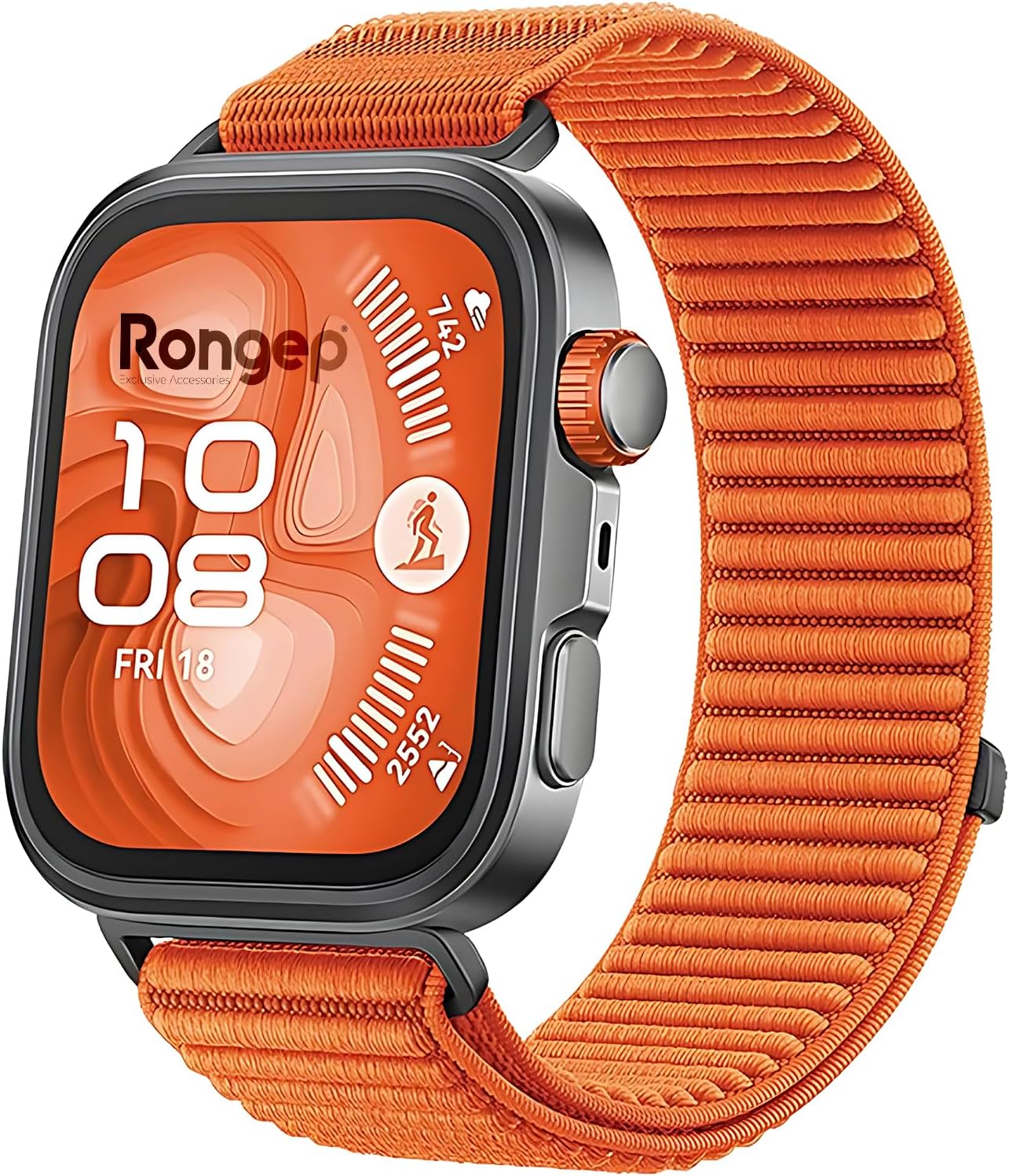 Fit 4/4 Pro/Fit 3 ile Uyumlu Mountain Loop Kordon 1. Sınıf Dokuma Kumaş Metalik Bağlantılı Fıt 4 Kayış Premium Yumuşaklıkta Terletmeyen Yedek Fit 4 Pro Kordon