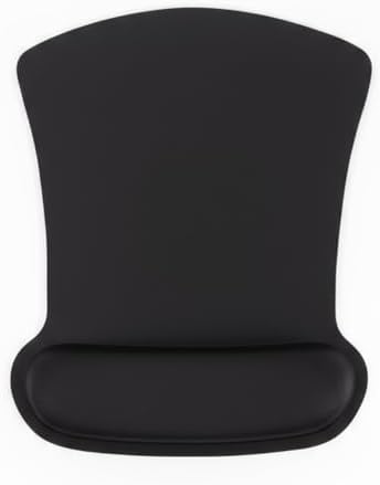 Bilek Destekli Konfor Kaymaz Ergonomik Mouse Pad Siyah Siyah
