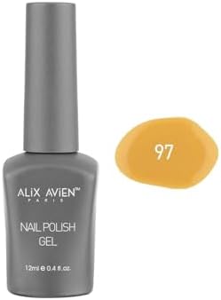 ALIX AVIEN Hardal Sarı Kalıcı Oje 97-Yoğun Renk Veren Jel Oje 12 ml-Nail UV Gel Polish 97