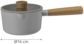 Alüminyum Döküm Süt Tavası Cam Kapaklı Gri 16cm