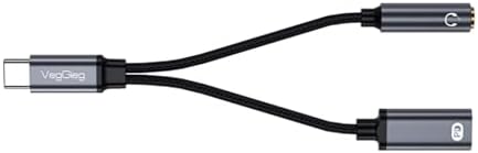 Type-C to 3.5mm Kulaklık ve Type-C Şarj Dönüştürücü Adaptör