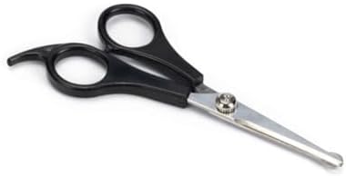 Beeztees Köpek Burun ve Kulak Tüy Düzletme ve Bakım Makası, Siyah, 15cm, 15x6x0,5cm