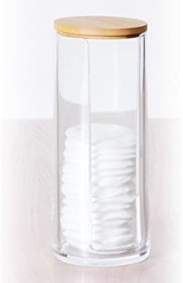 Ahşap Kapak Disk Pamukluk Organizeri