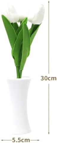 Beyaz Lale Buketi Masa Lambası