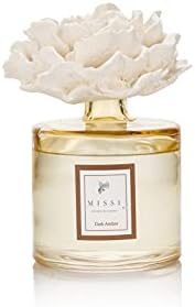 500 ml Amber Silindir Şişe Gül Taşlı Dark Amber Oda Kokusu