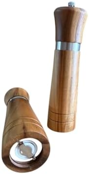 Akasya Komple Ahşap Tuz Karabiber Değirmeni Baharat Öğütücüsü 21 Cm - 2 Adet - 393