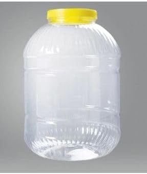 - Sarı kapaklı Şeffaf Gövde Turşu Bidonu 10 Lİtre