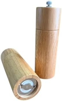 Bambu Ahşap Gövdeli Tuz Karabiber Değirmeni Baharat Öğütücüsü 16 Cm - 2 Adet - 377