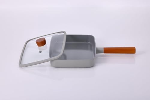 Dikdörtgen Tava 29cm Cam Kapaklı Gri