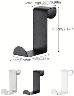 Banyo Siyah Askılık Kapı Arkası Bornoz Askılığı Mutfak Banyo Askılığı Havlu Askılığı Elbise Askılık 4 lü