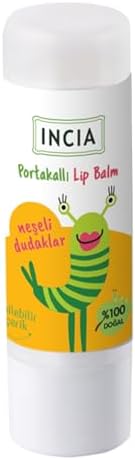 INCIA%100 Doğal Kids Dudak Besleyici Portakal Bitkisel Nemlendirici Dudak Bakım Kremi 6 G