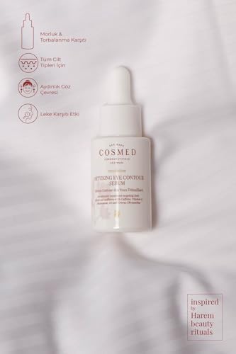 Cosmed Detoxing Eye Contour Serum Göz Altı Torbalanma, Morluk Karşıtı Aydınlatıcı Göz Çevresi Serumu - Kafein, C Vitamini, Niacinamide
