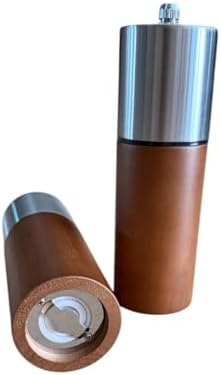 Akasya Komple Ahşap Gövdeli Tuz Karabiber Değirmeni Baharat Öğütücüsü 16 Cm - 2 Adet - 374