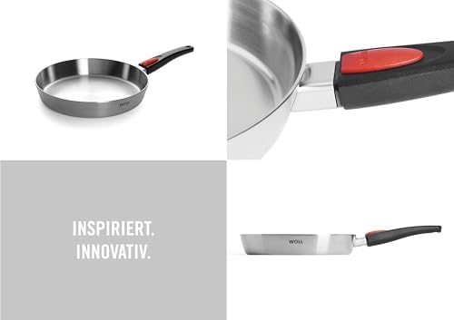 1528 CO paslanmaz çelik Mehrschichtpfanne 28 cm yuvarlak, 5 cm yükseklik, çıkarılabilir sap için indüksiyon