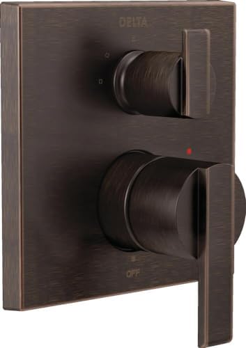 (Venetian Bronze) - T24867 Ara Angular Modern Monitor 14 Series Valve with 3-Setting Integrated Diverter, Chrome (Valve not included)
