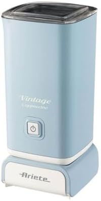 Ariete Cappucino 2878, Retro Elektrikli Süt Köpürtücü, Cappuccino ve Çikolata için, 2 Dakikada Cappuccino için Süt Köpüğü, 250 ml Kapasite, 500 W, Mavi