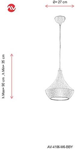 4106 Modern Avize, 60 w, Beyaz