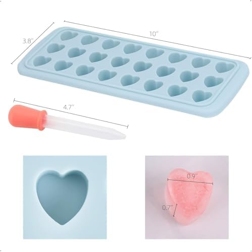 Bolivia’s Buzluk, 2'li kalp şeklinde silikon buz kalıbı, 48 delikli, BPA içermez, bulaşık makinesine uygun, kapaklı ve kolay çıkarılabilir, kokteyl ve viski için sevimli çözüm