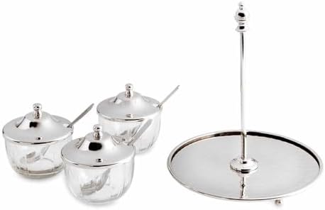 Alula Standlı 3'lü Baharat Seti 16,5x16,5x18,5 cm