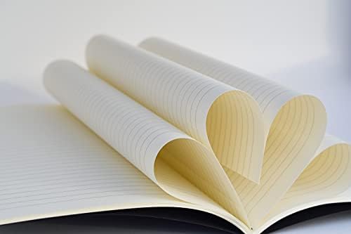 4 Adet Çizgili Terzi Dikişli Not Defteri, A5 Boyut, 40 Yaprak Planlama, Ofis İçin İdeal (Siyah Kapak Tasarımı)