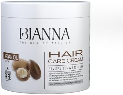 Bianna Saç Bakım Kremi Argan Yağlı Canlandırıcı ve Onarıcı Saç Bakım Kremi Tüm Saç Tiplerine Uygun