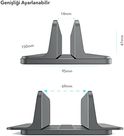 > N17 Dikey Genişliği Ayarlı Laptop Standı Space Gray