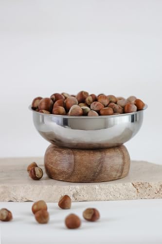 & Ahşap Tabanlı Metal Yüksek Çerez Dekorasyon Sunum Tabak Stand