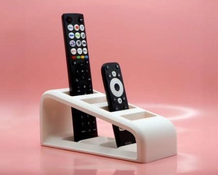 Uzaktan kumanda tutucu, 4 cepli, TV, DVD, 4K çubuk ve Bluray uzaktan kumandaları için büyük tutucu, kalemler, cep telefonu için uzaktan kumanda standı,Uzaktan Kumanda Düzenleyici Beyaz