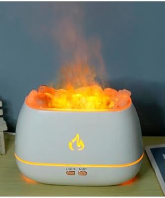 Hava Nemlendirici Tuz Lambalı Tuz Hediyeli Humidifier 260 Ml Salt Lamp Ultrasonik Gece Lambası