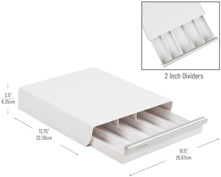 Reader Coupe kahve kapsülü çekmece, 30 bölmeli, beyaz