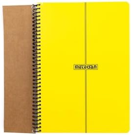 Primary Serisi, A4, 6 Konulu (3 Kareli, 3 Çizgili) 180 Yaprak PP Kapaklı Spiralli Defter, Sarı