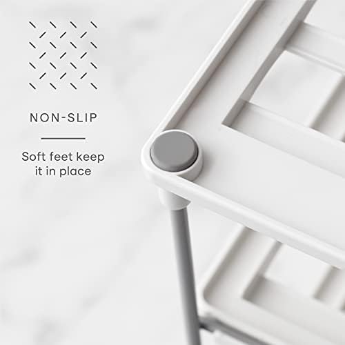 UpSpace Şişeler İçin Dolap Düzenleyici, Ayarlanabilir, 2 Raflı, Beyaz