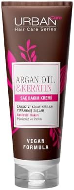 URBAN Care Argan Yağı & Keratin Kolay Kırılan Yıpranmış Saçlara Özel Saç Bakım Kremi 250ml- Vegan