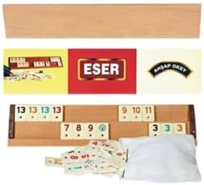 Ağaç Cilalı OKEY Takımı Büyük Boy