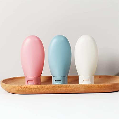 A1 Seyahat Şampuan Şişesi 3 Adet Set, Sızdırmaz Şampuan Şişesi, Çok Amaçlı Seyahat Tipi Doldurulabilir Krem Şampuan Şişe Seti Krem Kutusu