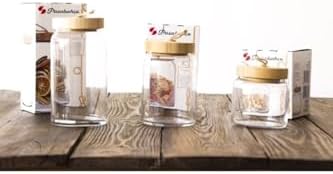 -43573-43583-43593 Woody Bamboo Kapaklı Kavanoz 3 Boy Beraber Fma02196 Fma05086 Fma01876