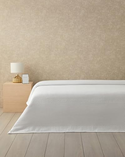 Almina Pamuklu Çift Kişilik Pike Beyaz