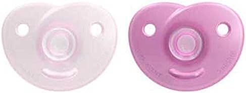 Philips Avent Soothie Emzik, 0‑6 Ay Kız Bebekler için, 2’li Paket, Ortodontik Silikon, BPA İçermez, Tek Parça Tasarım, Hastane Onaylı, Taşıma Kutulu, SCF099/22