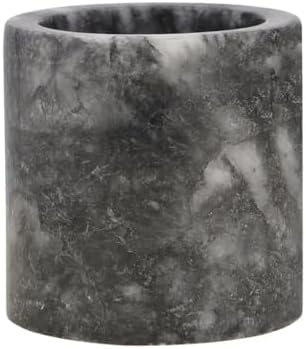 Roza Mermer Baharatlık 8X8 Cm Mermer Tuzluk Masaüstü Baharatlık Siyah