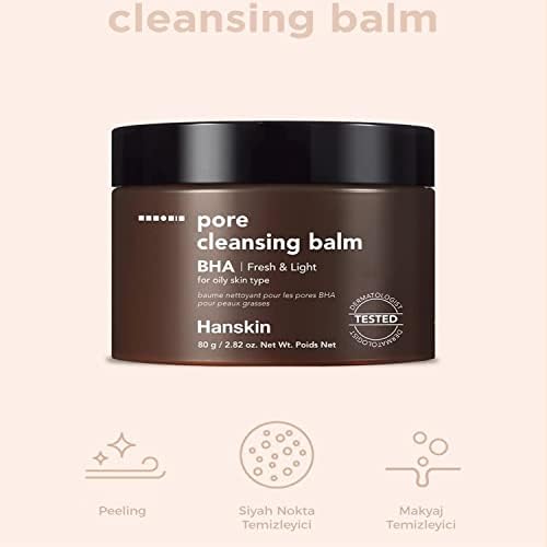 Hanskin Pore Cleansing Balm BHA - Karma Ve Yağlı Ciltler için Gözenek Ve Makyaj Temizleme Balmı